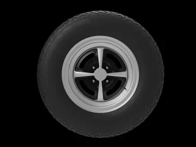 Opel Manta wheel Low-poly 3D model