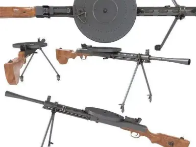 DP machinegun degtyareva 3D model