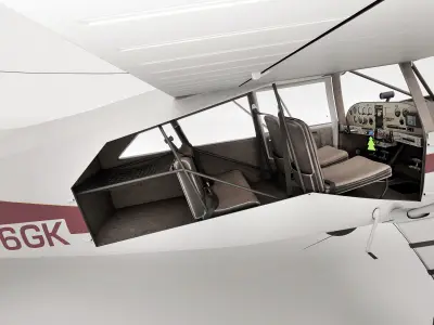 Maule light aircraft with interior 3D model