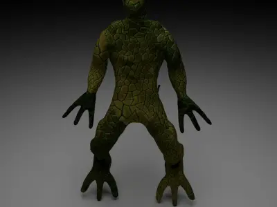 Alien Reptile 1 - Material a Free low-poly 3D model