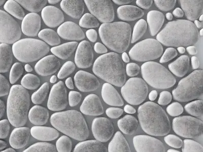 Pebble panel many part n2 3D model