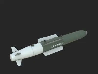 LS-6 100 kg glider guided bomb LS6 JSOW Low-poly 3D model