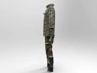 Forest Military Set 3D Model Collection