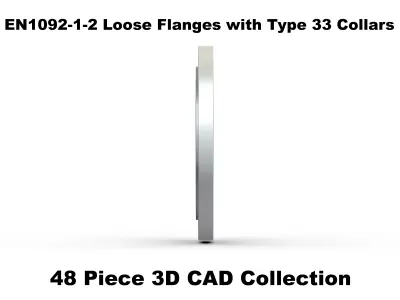 EN1092-1-2 Loose Flanges with Type 33 Collars 3D model