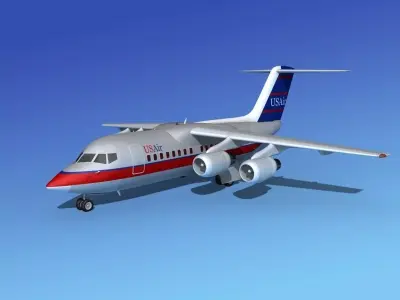 BAe 146-100 US Air 3D model