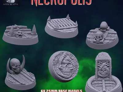 Necropolis Miniature Bases 3D print model