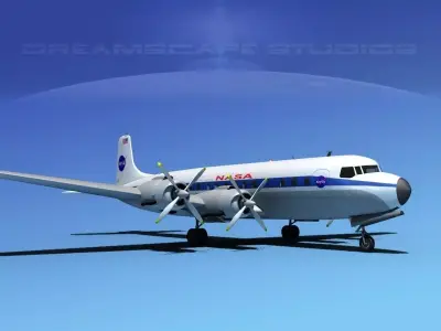 Douglas DC-7C NASA 3D model