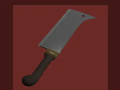 cleaver knife Free low-poly 3D model