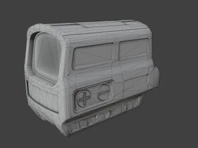 Holosun HS512GD Reflex Sight Low-poly 3D model