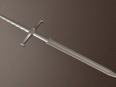 One Sword Base Mesh - First Vol Free low-poly 3D model