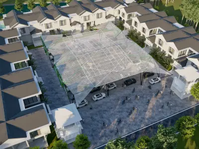 Master plan of housing apartments 3d model 3D model