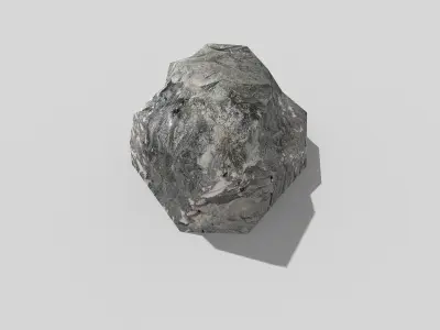 low poly rock Low-poly 3D model