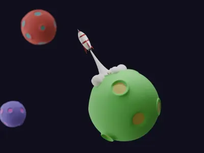 Cartoon Rockets   3D model