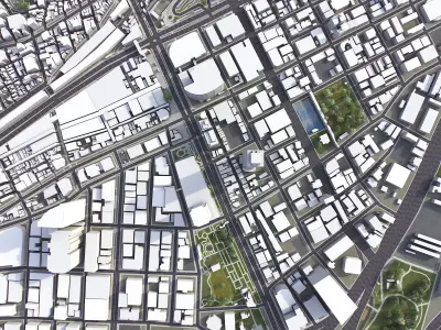 Kobe - Downtown Low-poly 3D model