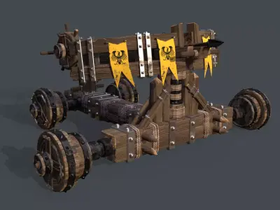 Medieval Ballista Low-poly 3D model