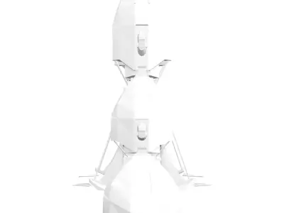 Moon base kit bash 3D model
