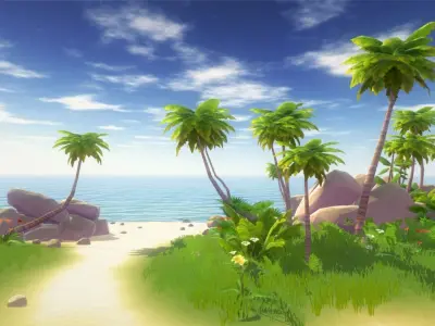Tropical Environment Pack Low-poly 3D model