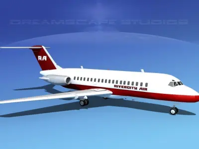 Douglas DC-9-20 River City 3D model