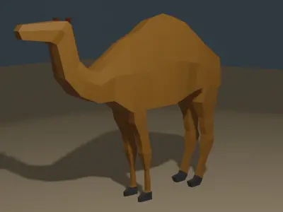 Lowpoly Camel Free low-poly 3D model