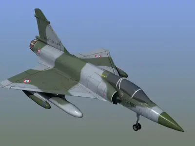 Mirage2000D LD1 Low-poly 3D model