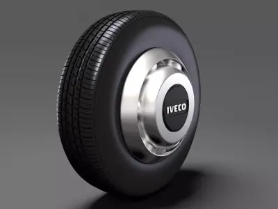 Iveco Daily Minibus front wheel 2017 3D model