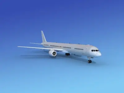 Boeing 757-300 Bare Metal 3D model