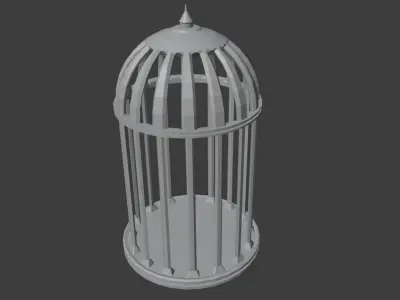 Cage for birds Free low-poly 3D model