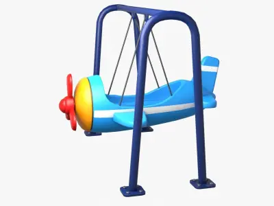 Airplane Swing Low-poly 3D model