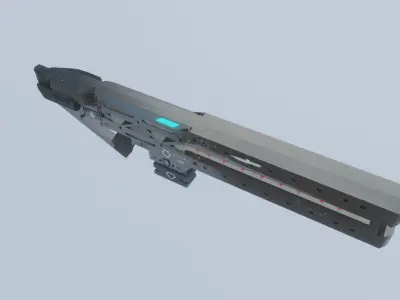 Sci-Fi RailGun Free low-poly 3D model