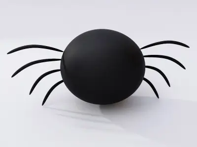 Spider low poly cartoon 3d model  3D model