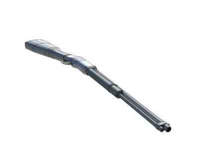 Rifle - Low-poly 3D model