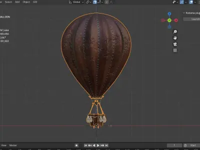 AIR BALLOON Low-poly 3D model