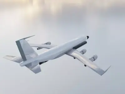 RC-135D Style Military Jet - Custom 1950s Transport Low-poly 3D model