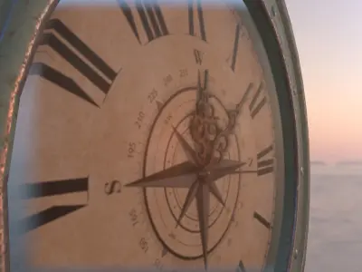 Low Poly Old Clock wall Free low-poly 3D model