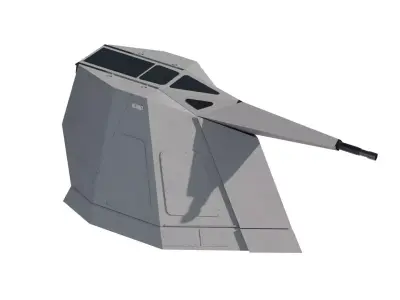 sovraponte 76mm naval gun 3D model