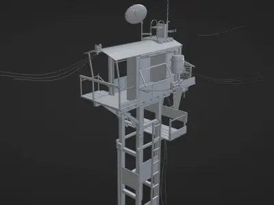 Apocaliptic house Blocking Low-poly 3D model