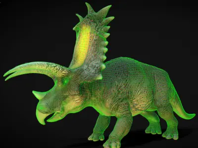Pentaceratops Low-poly 3D model