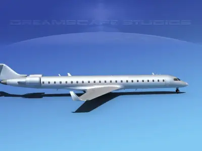 Bombardier CRJ900 Bare Metal 3D model
