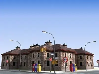 low poly city block 21 Low-poly 3D model