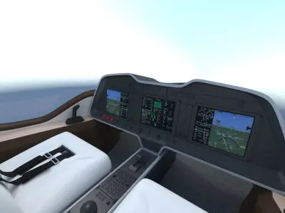 Aircraft Remote Control and Chair 3D model