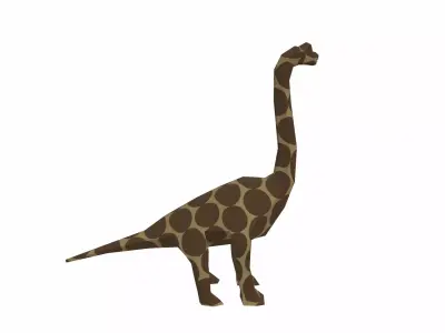 Dinosaur Brachiosaurus - 04 Low-poly 3D model