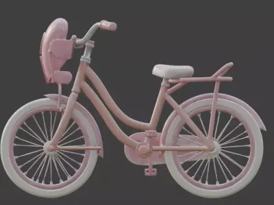 Stylized 3D Valentine  Bicycle Model Low-poly 3D model buy