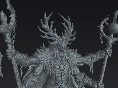 Warrior Xareth Twin Sigil Sovereign Dark Archpriest STL 3D print model