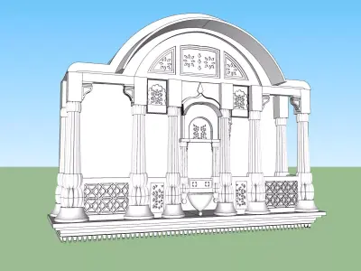 indian stone jharokha 3d modal Low-poly 3D model