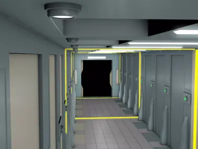 Sci Fi Corridor Laboratory 3D model