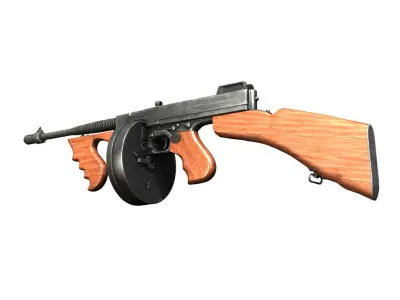 Colt Model1921 Thompson Submachine Gun 3D model