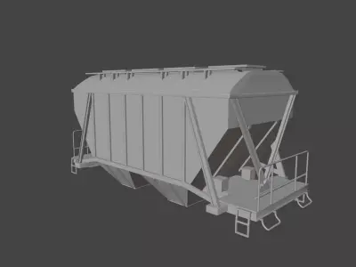 Industrial Railroad Hopper Car Body 3D model