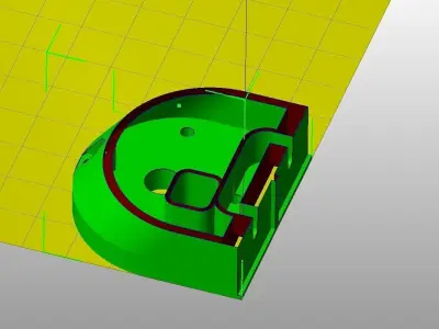 pusher propeller mount for flying wing aerodynamic hollow shell 3D print model