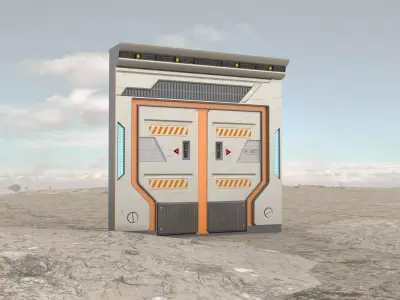 Saturn Sci-fi Modular Kit Vol-2 Low-poly 3D model