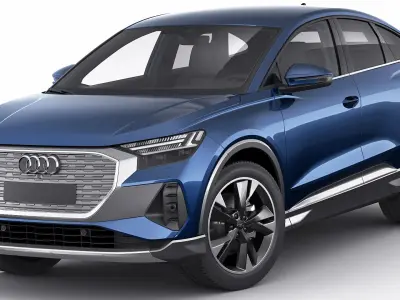 Audi Q4 e-tron Sportback 2022 standard and s-line 3D model
